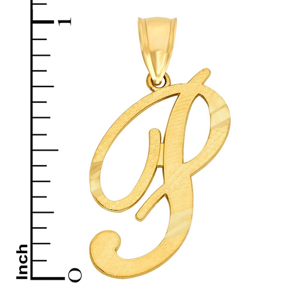 14k Real Solid Gold Personalized Initial Pendant - image 3